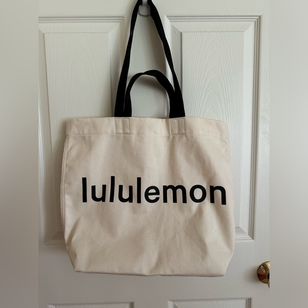 Lululemon Canvas Tote Bag Double Handle